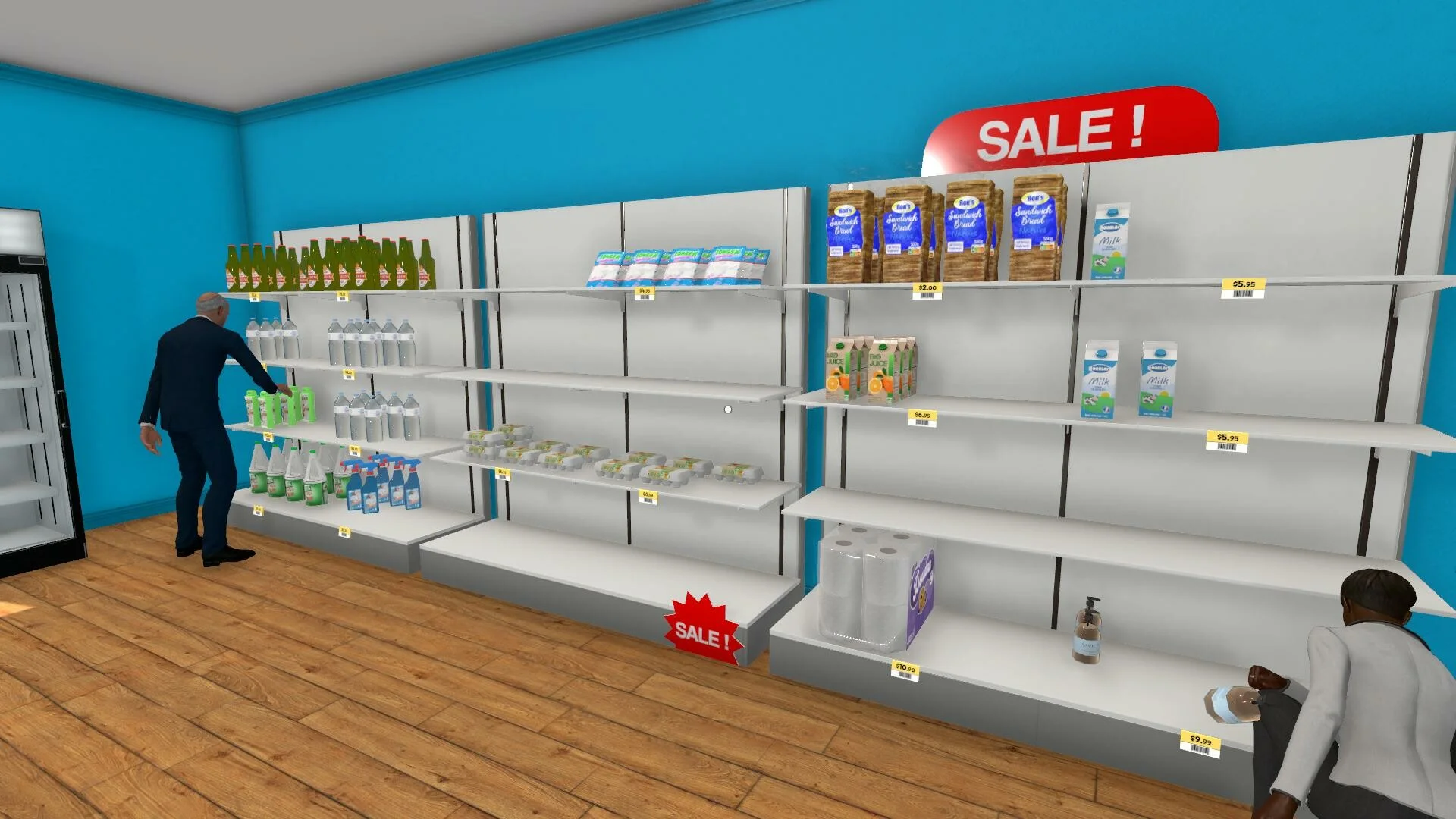 Supermarket Simulator checkout till cash and card