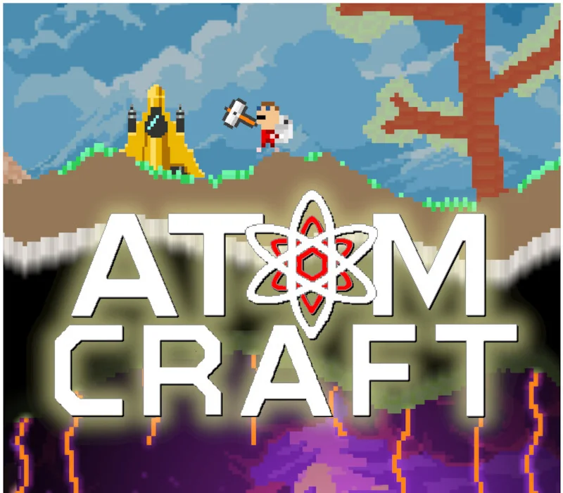 Atomcraft cover of a pixel chemistry planet