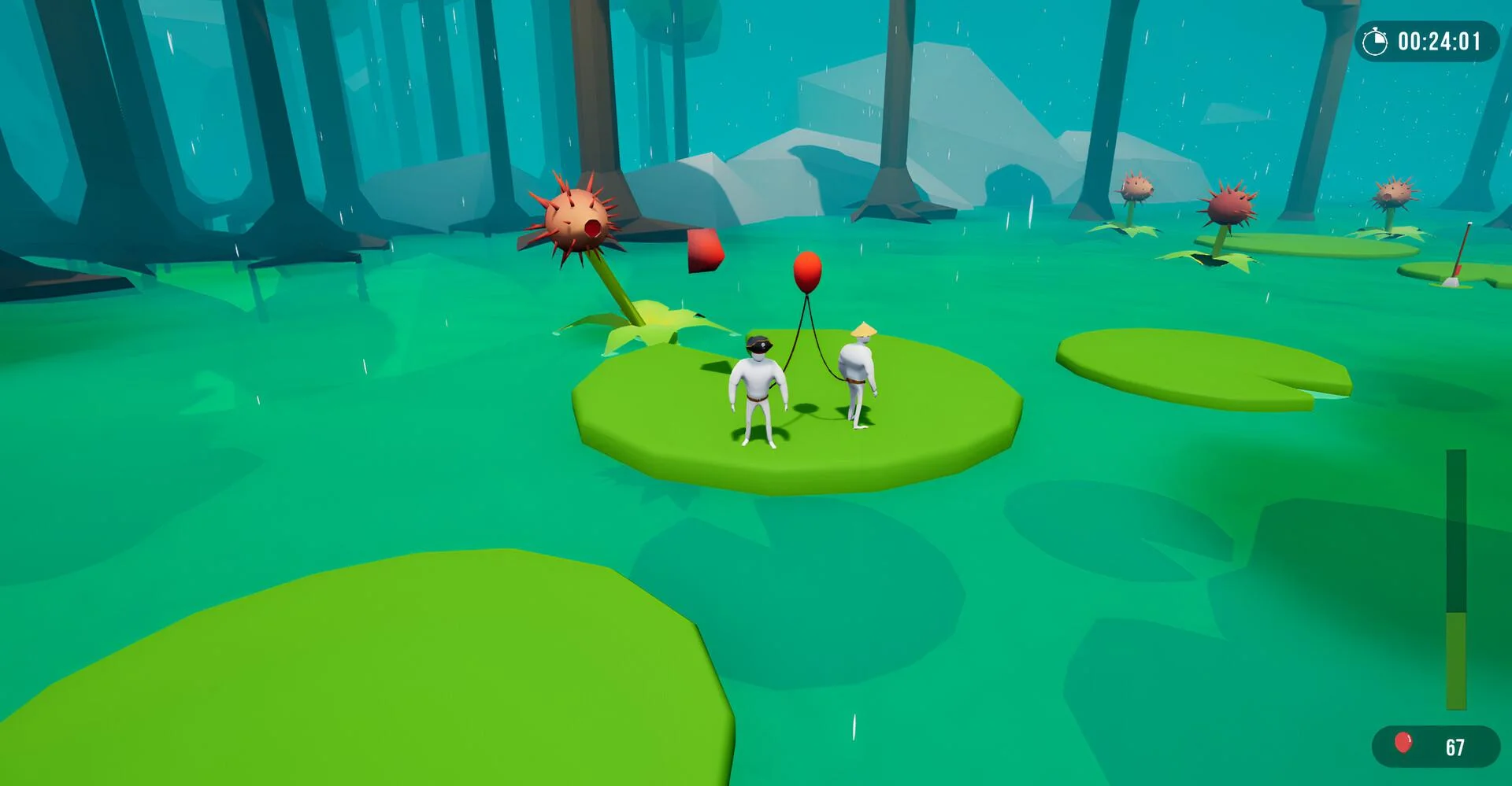 Don't Pop The Balloon string stretching between two avatars
