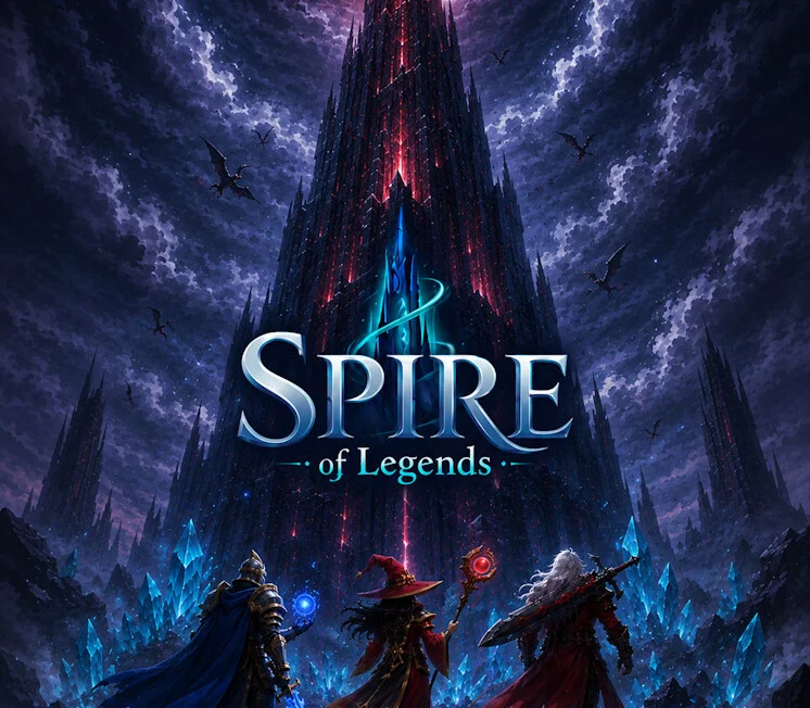 Spire of Legends cover, deckbuilding roguelike tower climb