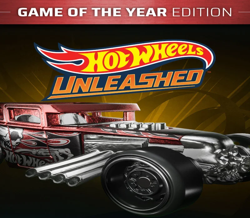 Hot Wheels Unleashed Game of the Year Edition cover with a red muscle car.