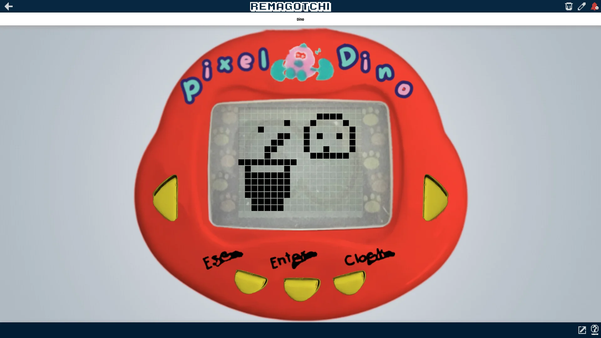 Remagotchi Pixel Dino Penguin Cat and Dog pets