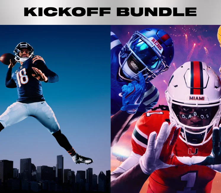 EA SPORTS Kickoff Bundle cover, Madden 27 and College Football 27