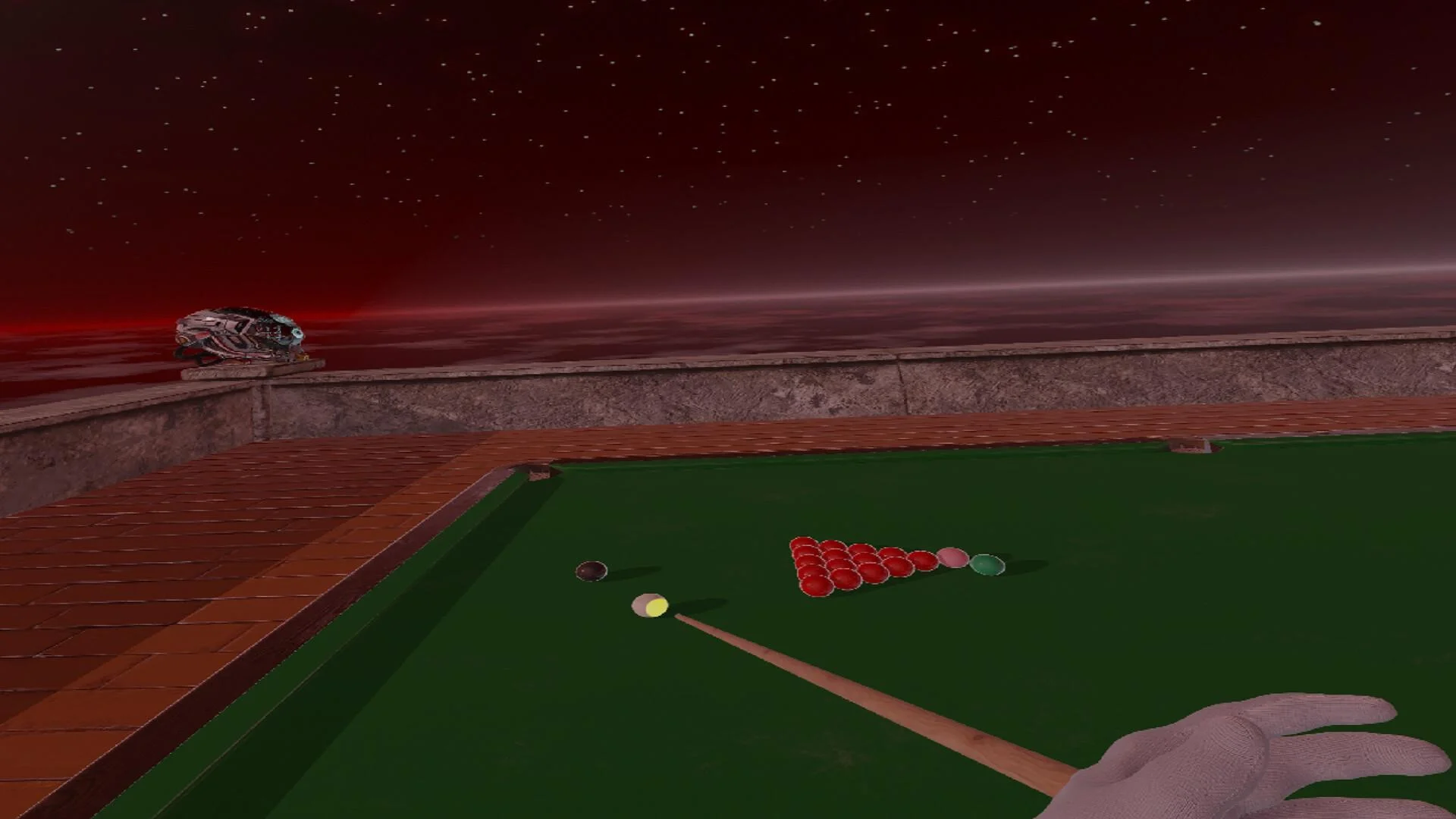 Snooker Billiard practice with visual aids