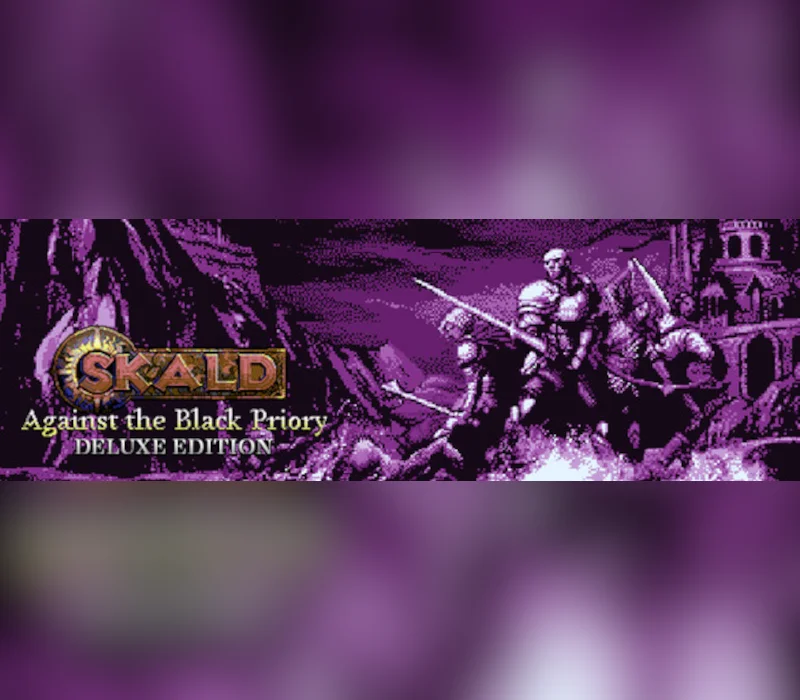 SKALD Against the Black Priory cover in authentic retro pixel art